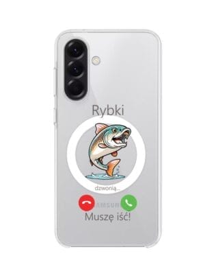 Etui do Samsung Galaxy A56 5G z MagSafe przeźroczyste, silikonowe Flexi, rybki dzwonią