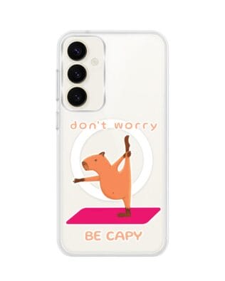 Etui do Samsung Galaxy S23 FE 5G z MagSafe przeźroczyste, silikonowe Flexi, kapibara