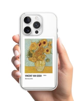Etui do iPhone 16 Pro z MagSafe przeźroczyste, silikonowe Flexi, słoneczniki