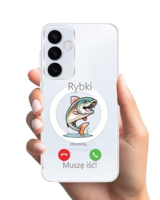 Etui do Samsung Galaxy A35 5G z MagSafe przeźroczyste, silikonowe Flexi, rybki dzwonią