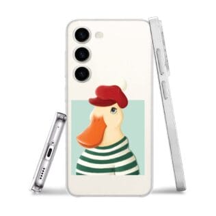Etui do Samsung Galaxy S23 przeźroczyste, silikonowe Flexi, kaczuszka (1)