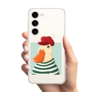 Etui do Samsung Galaxy S23 przeźroczyste, silikonowe Flexi, kaczuszka (2)