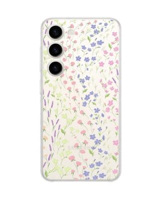 Etui do Samsung Galaxy S23 Plus przeźroczyste, silikonowe Flexi, kwiaty polne