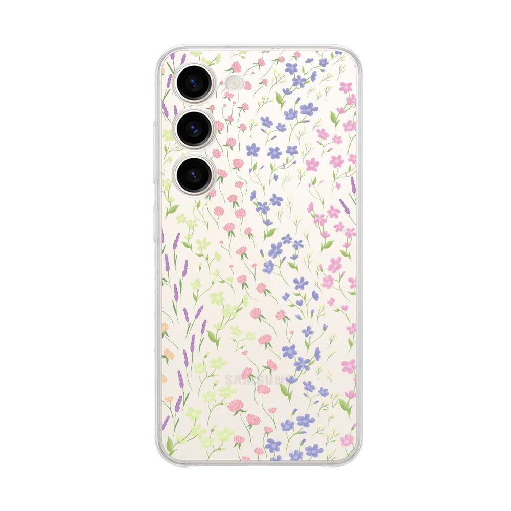 Etui do Samsung Galaxy S23 przeźroczyste, silikonowe Flexi, kwiaty polne (3)
