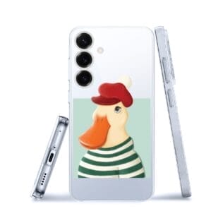 Etui do Samsung Galaxy S25 Plus przeźroczyste, silikonowe Flexi, kaczuszkaSamsung Galaxy S25 i S25 pLUS