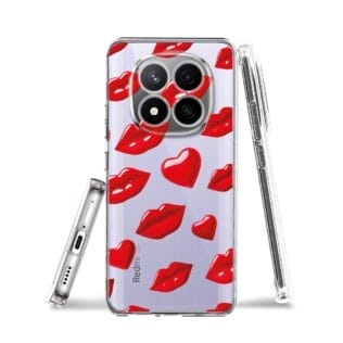 Etui do Xiaomi Redmi Note 14 Pro Plus 5G przeźroczyste, silikonowe Flexi, czerwone ustaRedmi Note 14 Pro Plus 5G , 14 Pro 4G
