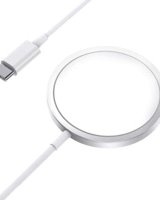 Ładowarka magnetyczna do technologii MagSafe, Qi 15W, biała