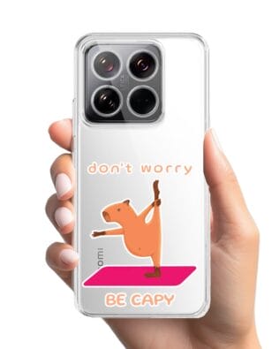 Etui do Xiaomi 14 Pro przeźroczyste, silikonowe Flexi, kapibara