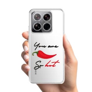 XIAOMI 14-1Etui do Xiaomi 14 Pro przeźroczyste, silikonowe Flexi, papryczka chilli
