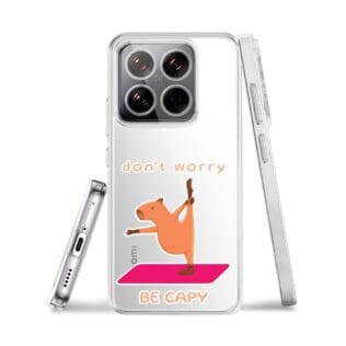 XIAOMI 14Etui do Xiaomi 14 Pro przeźroczyste, silikonowe Flexi, kapibara