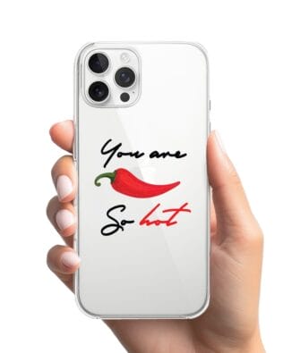 Etui do iPhone 12 Pro Max przeźroczyste, silikonowe Flexi, papryczka chilli