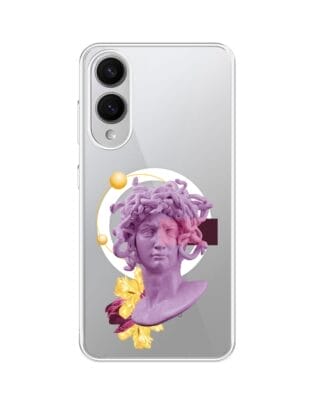 Etui do Samsung Galaxy S25 Edge z MagSafe przeźroczyste, silikonowe Flexi, antyczna figura