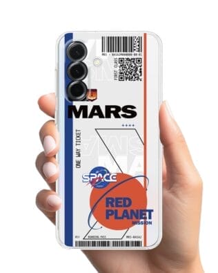 Etui do Samsung Galaxy A36 5G przeźroczyste, silikonowe Flexi, bilet na Mars
