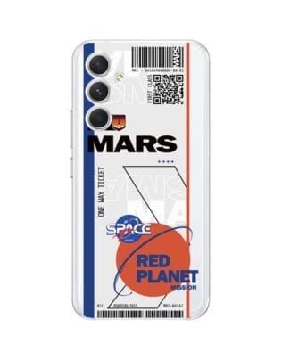 Etui do Samsung Galaxy A54 5G przeźroczyste, silikonowe Flexi, bilet na Mars