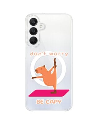 Etui do Samsung Galaxy A25 5G z MagSafe przeźroczyste, silikonowe Flexi, kapibara
