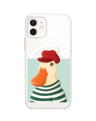 Etui do iPhone 12 z MagSafe przeźroczyste, silikonowe Flexi, kaczuszka