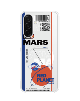 Etui do Samsung Galaxy A26 5G z MagSafe przeźroczyste, silikonowe Flexi, bilet na Mars