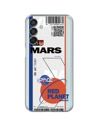 Etui do Samsung Galaxy M15 5G przeźroczyste, silikonowe Flexi, bilet na Mars