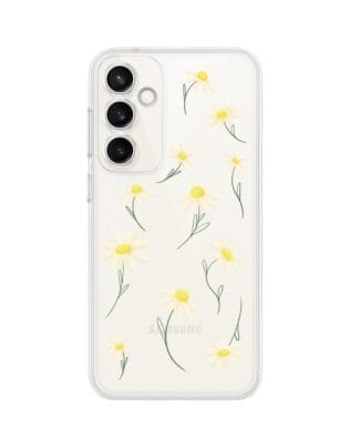Etui do Samsung Galaxy S23 FE 5G przeźroczyste, silikonowe Flexi, stokrotki