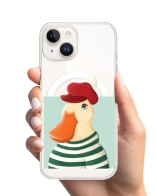 Etui do iPhone 13 z MagSafe przeźroczyste, silikonowe Flexi, kaczuszka