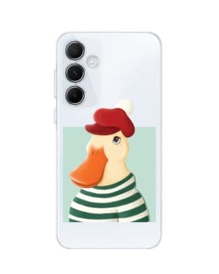 Etui do Samsung Galaxy A35 5G przeźroczyste, silikonowe Flexi, kaczuszka