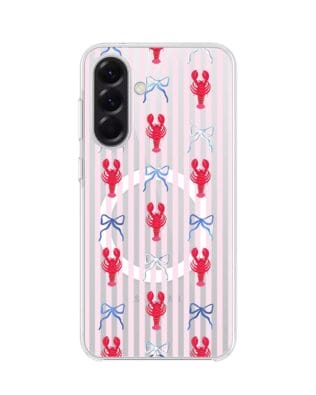 Etui do Samsung Galaxy A56 5G z MagSafe przeźroczyste, silikonowe Flexi, krab i kokardki