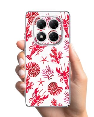 Etui do Xiaomi POCO X7 przeźroczyste, silikonowe Flexi, krab, muszle
