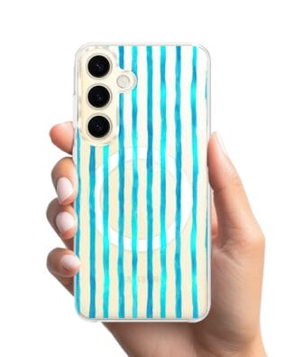 Etui do Samsung Galaxy S24 Plus z MagSafe przeźroczyste, silikonowe Flexi, szept fal