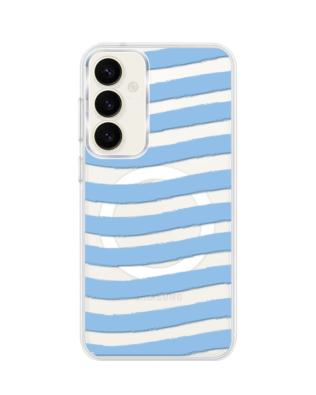 Etui do Samsung Galaxy S23 Plus z MagSafe przeźroczyste, silikonowe Flexi, fale morskie