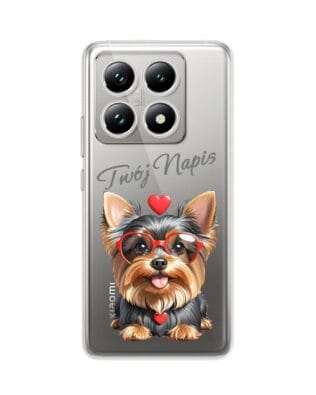 Etui do Xiaomi 14T Pro przeźroczyste, silikonowe Flexi, Puppy Love, pies rasy York