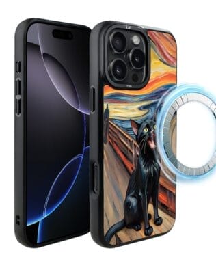 Etui do iPhone 16 Pro Max IBIZU DropGuard Matt z MagSafe, Edvard Munch, krzyk kota