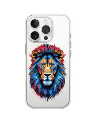 Etui do iPhone 13 Pro przeźroczyste, silikonowe Flexi, Dzika Mandala, Lew