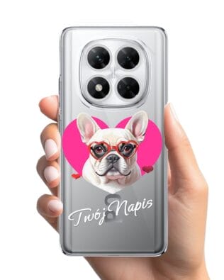 Etui do Xiaomi POCO X7 przeźroczyste, silikonowe Flexi, Puppy Love, pies rasy Buldog Francuski