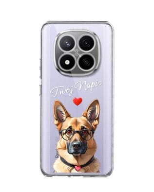 Etui do Xiaomi Redmi Note 14 Pro Plus 5G przeźroczyste, silikonowe Flexi, Puppy Love, pies rasy Owczarek Niemiecki