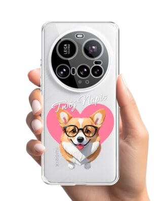 Etui do Xiaomi 15 Ultra przeźroczyste, silikonowe Flexi, Puppy Love, pies rasy Corgi
