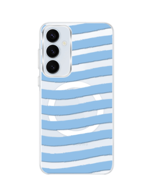 Etui do Samsung Galaxy A55 5G z MagSafe przeźroczyste, silikonowe Flexi, fale morskie