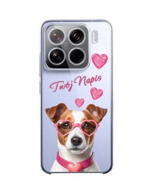 Etui do Xiaomi 15 przeźroczyste, silikonowe Flexi, Puppy Love, pies rasy Jack Russell Terrier