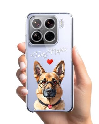 Etui do Xiaomi 15 przeźroczyste, silikonowe Flexi, Puppy Love, pies rasy Owczarek Niemiecki
