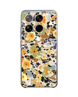 Etui do Xiaomi 15 przeźroczyste, silikonowe Flexi, malowane kwiatki