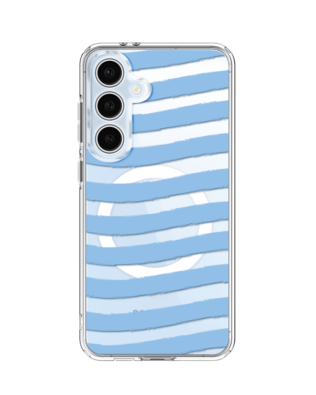 Etui do Samsung Galaxy S24 FE z MagSafe przeźroczyste, silikonowe Flexi, fale morskie