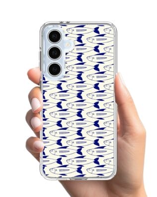 Etui do Samsung Galaxy S24 FE z MagSafe przeźroczyste, silikonowe Flexi, pływające rybki