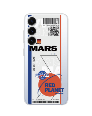 Etui do Samsung Galaxy S25 Plus przeźroczyste, silikonowe Flexi, bilet na Mars