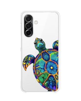 Etui do Samsung Galaxy A26 5G przeźroczyste, silikonowe Flexi, Dzika Mandala, Żółw