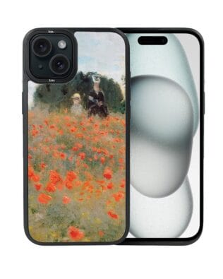 Etui do iPhone 15 Plus IBIZU DropGuard Matt z MagSafe, Claude Monet, pole maków