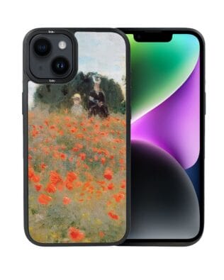 Etui do iPhone 14 Plus IBIZU DropGuard Matt z MagSafe, Claude Monet, pole maków
