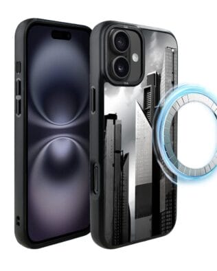 Etui do iPhone 16 IBIZU DropGuard Matt z MagSafe, Noir City, Manhattan