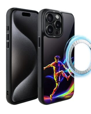 Etui do iPhone 15 Pro IBIZU DropGuard Matt z MagSafe, #ElectroMove, W rytmie piłki nożnej