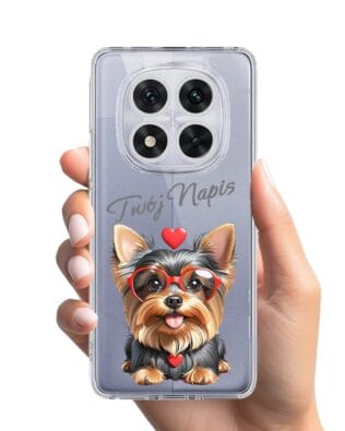Etui do Xiaomi Redmi Note 14 Pro 5G przeźroczyste, silikonowe Flexi, Puppy Love, pies rasy York