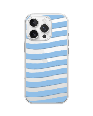 Etui do iPhone 16 Pro Max przeźroczyste, silikonowe Flexi, fale morskie