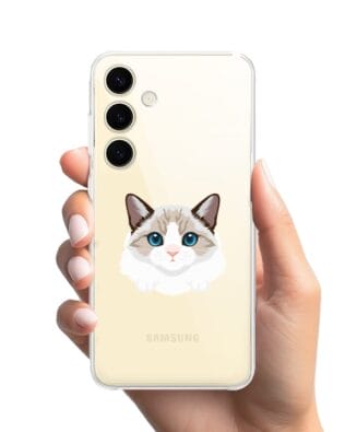 Etui do Samsung Galaxy S24 Plus przeźroczyste, silikonowe Flexi, kot birmański